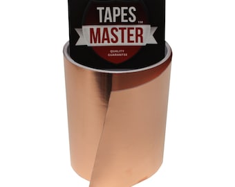 Tapes Master 4" x 10ft - 1 Mil  Copper Conductive Tapes for Guitar Cavity, EMI Shielding Gardening, Soldering Jewelry, Art Crafts