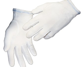Gloves Legend White Inspection Gloves - Nylon White Coin Jewelry Antiques Safety Working Gloves For Men and Women