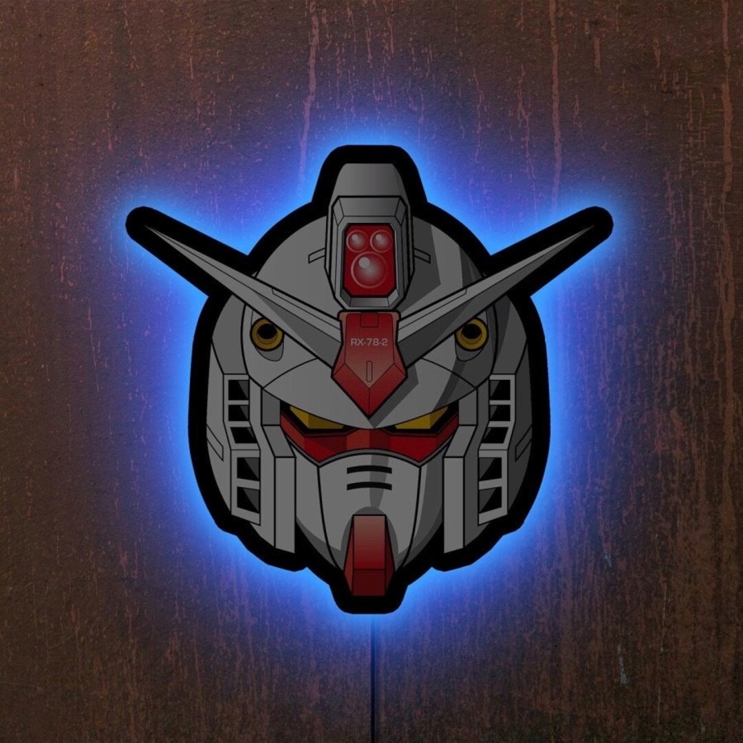 Custom Gundam Theme Wall Lamp Gundam Neon Lights Neon Etsy