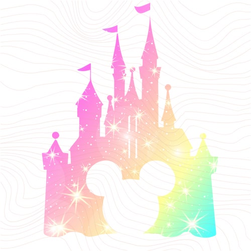 Cute Magic Kingdom Castle PNG Glitter Castle Sublimation Etsy