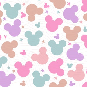 Rainbow Magic Kingdom design seamless mouse fabric paper 20 oz sublimation tumbler design
