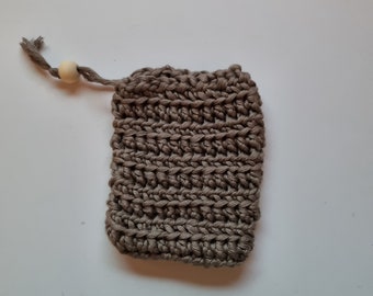 Crochetted bamboo soap saver