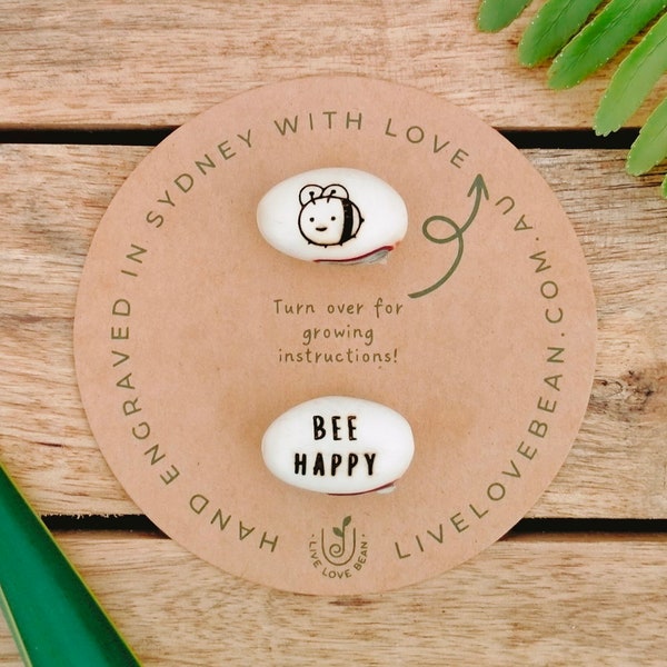 Bee Gift Engraved Seed Set (Bee Happy)