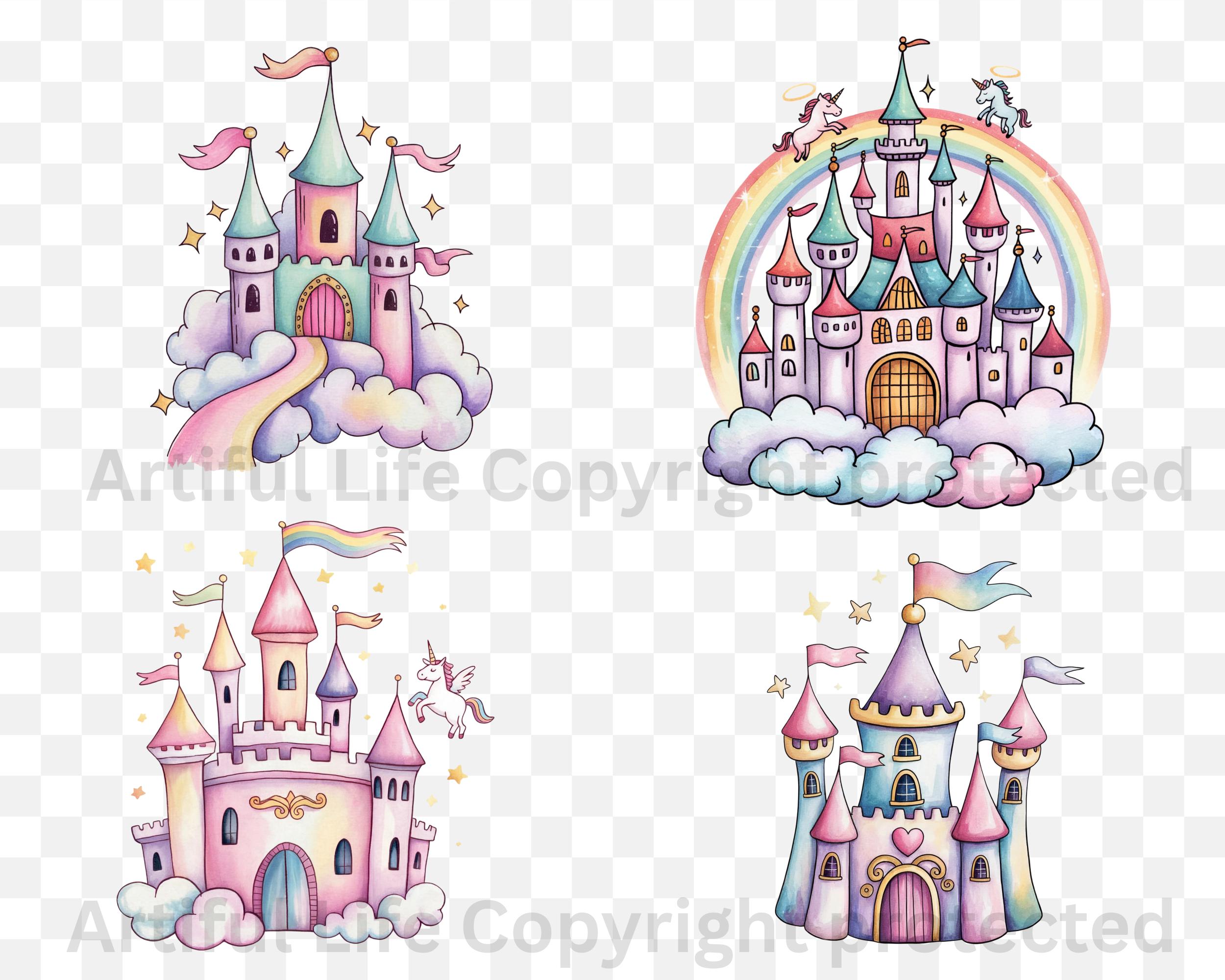 Pastel Unicorn Clipart PNG | Rainbow Unicorn | Watercolor Unicorns ...
