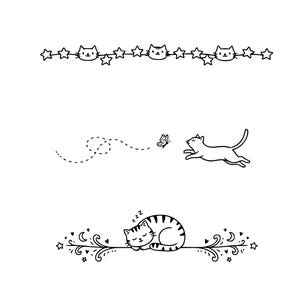 30 Cute Cats Line Divider SVG PNG Bundle, Line Divider | Design Element ...