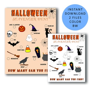 Halloween Scavenger Hunt | Fall Scavenger Hunt | Halloween Game Printable For Kids | Printable Halloween Scavenger Hunt| Printable For Kids