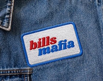 Bills Mafia Rectangle Patch, Buffalo Football Iron On or Sew On