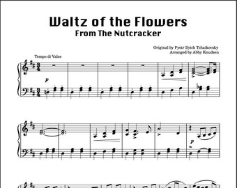 SIMPLIFIED Waltz of the Flowers (from the Nutcracker) | Tchaikovsky Piano Sheet Music - Printable PDF