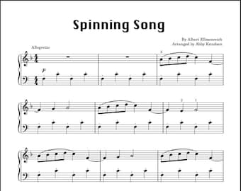 Chanson tournante SIMPLIFIÉE | Partition Piano Facile - PDF imprimable