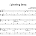 SIMPLIFIED Spinning Song | Easy Piano Sheet Music - Printable PDF - Etsy