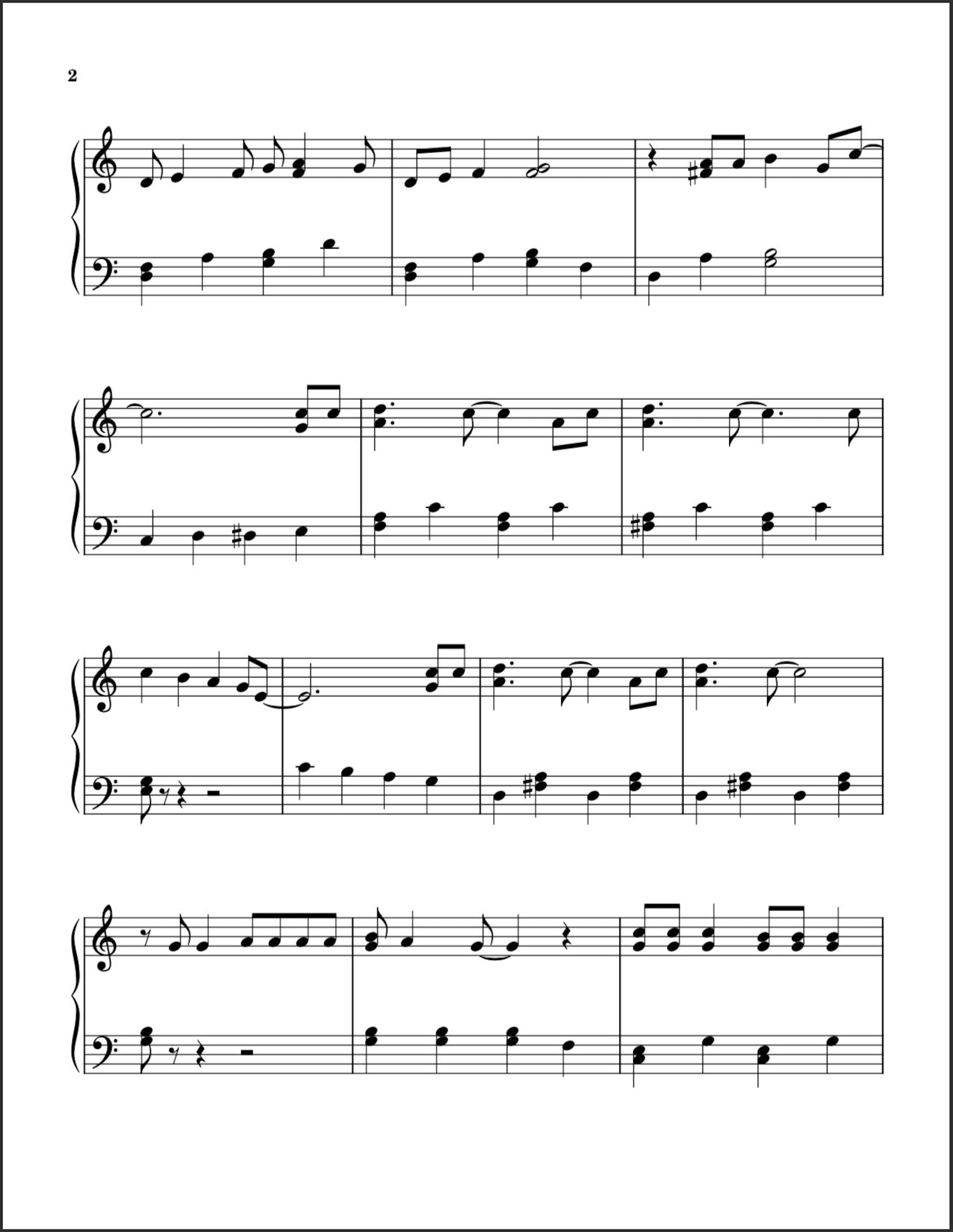 Jingle Bell Rock Easy Piano Christmas Sheet Music Printable PDF Etsy