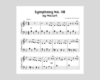 ピアノ楽譜 - 交響曲第40番ト短調第1楽章 K.550のテーマ（ピアノ