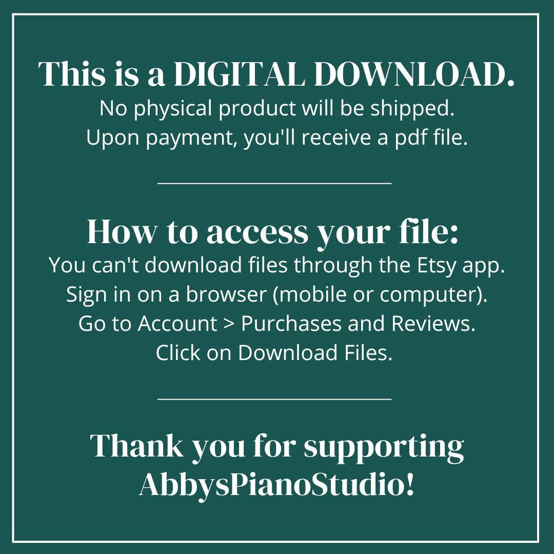 Happy Birthday EASY Piano Sheet Music Printable PDF Etsy