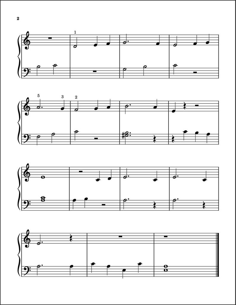 PRIMER LEVEL Swan Lake Easy Piano Sheet Music Beginner Printable PDF ...