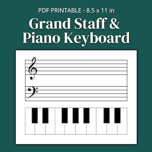 Grand Staff and Piano Keyboard | Music Lessons | Printable PDF