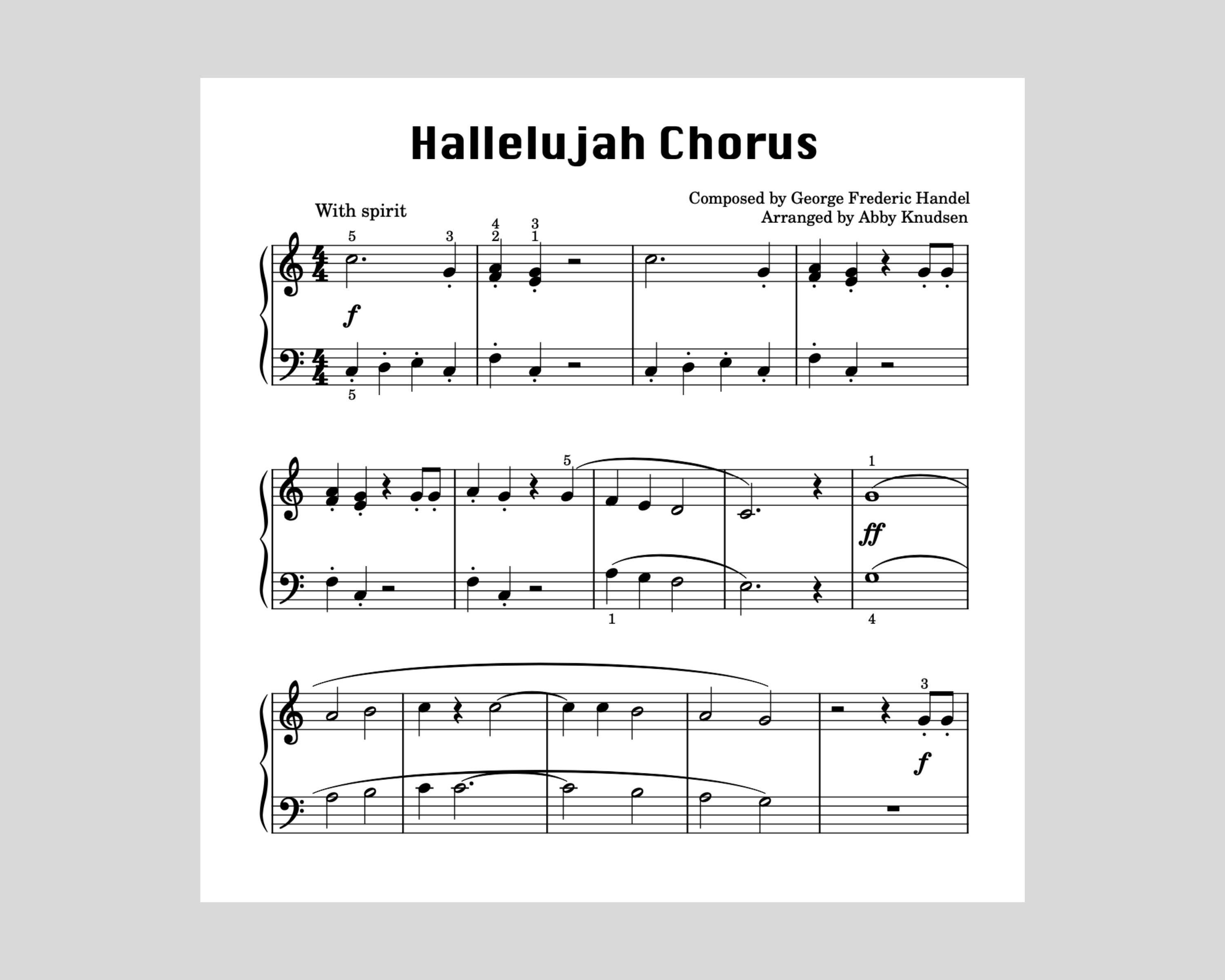 hallelujah chorus ハレルヤコーラス 楽譜 無料 初心者向けハレルヤ 
