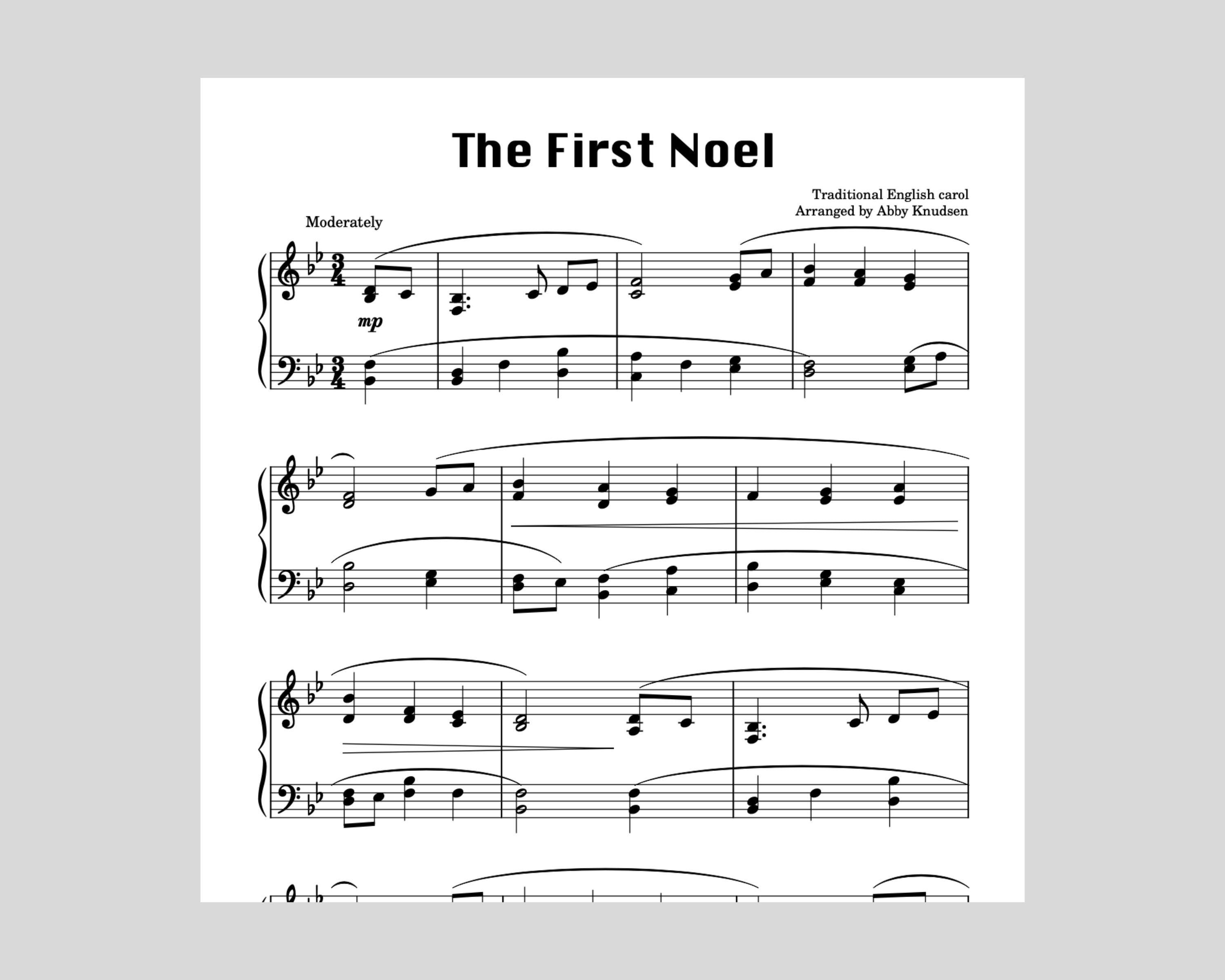 The First Noel | Intermediate Christmas Piano Sheet Music