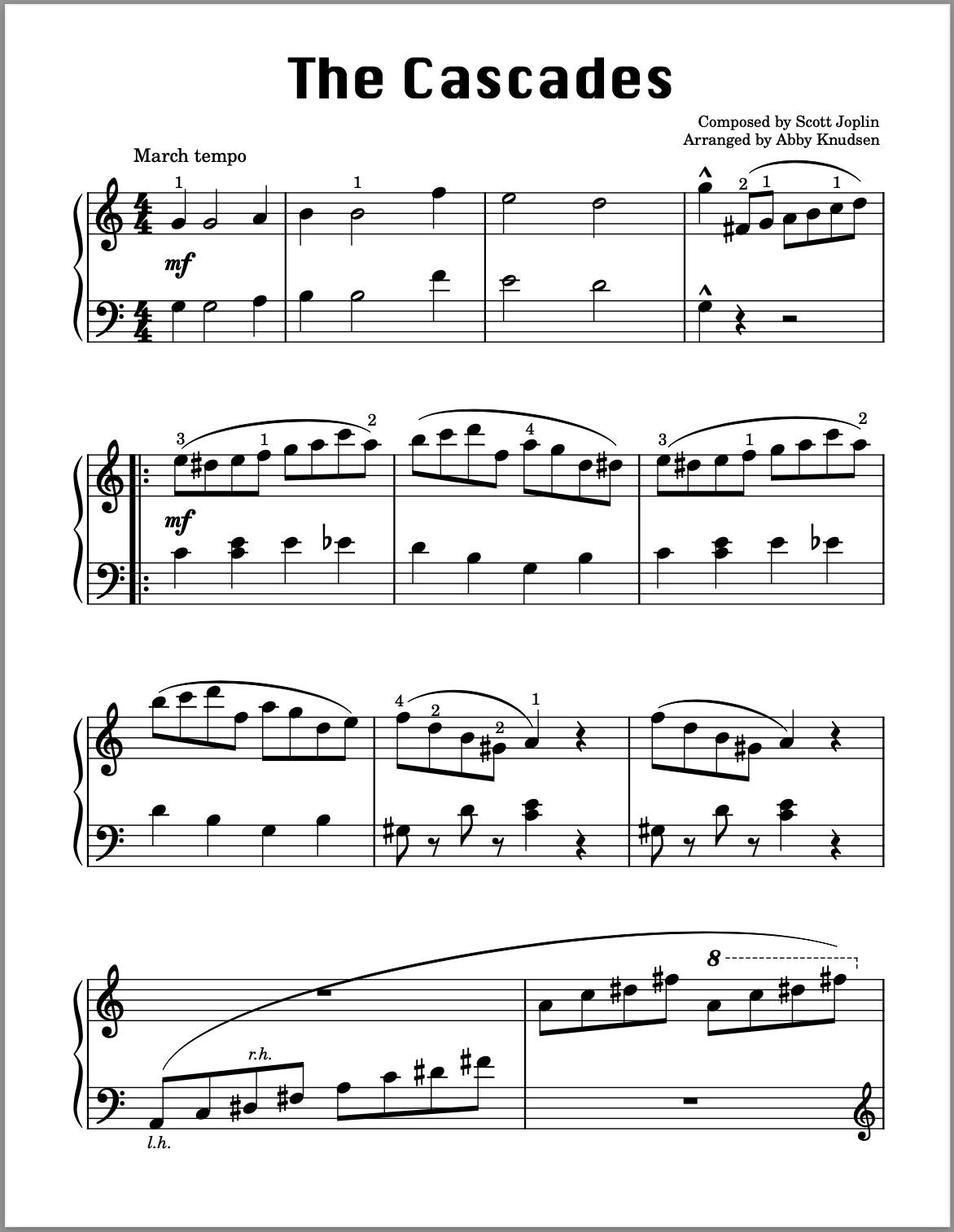 ピアノ楽譜 Scott Joplin Scott Joplin - Peacherine Rag 楽譜 ピアノ (ソロ) | MuseScore.com