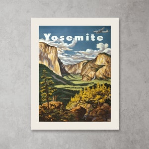 Yosemite Travel Poster | PRINTABLE Digital Download | Beautiful Painting Print | Minimal, Modern, Vintage Style | Home Wall Art