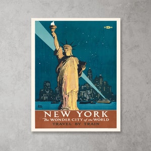 New York City Travel Poster [DIGITAL DOWNLOADS] | Beautiful Print | Minimalist Modern Vintage Style Retro Home Wonder City that Never Sleeps