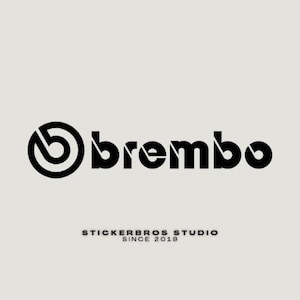 Brembo Brembo Bremssattel Vinyl Aufkleber Aufkleber - 2er Pack -Honda, Acura, Hyunda, BMW, Porsche, Chevovlet, Dodge, Ford, Caliper, Die meisten Anwendungen