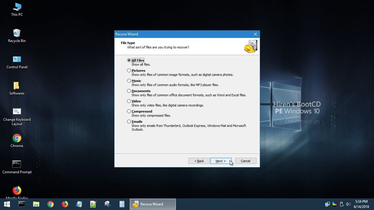 Hiren's Boot CD PC Repair, Virus Removal, Clone, Recovery, Password