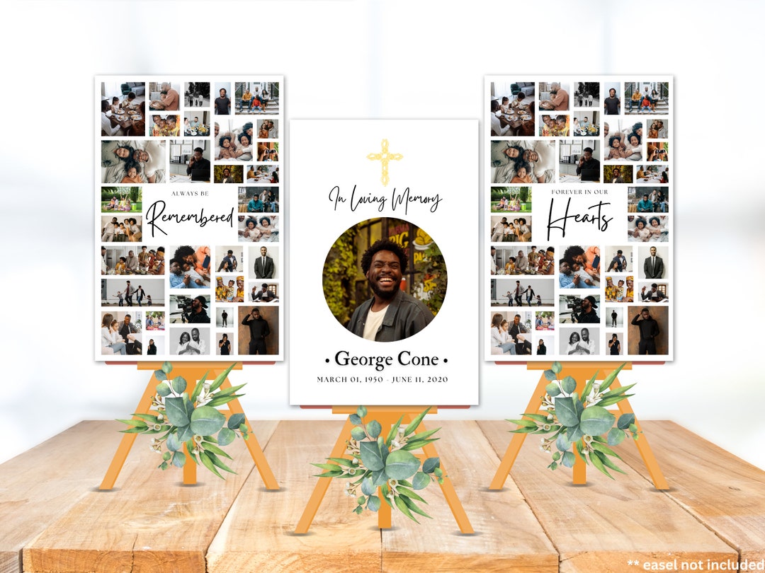 Editable Funeral Collage Template, CANVA File Catholic Funeral Photo Editable Funeral Collage Template, CANVA File Catholic Funeral Photo