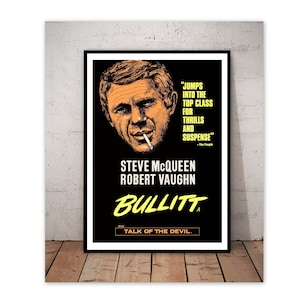 Bullit - Vintage Movie Poster - Steve McQueen - 1968