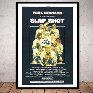 Slap Shot - Movie Classic Poster - Paul Newman - Printable Art - Digital Download - Sport Film