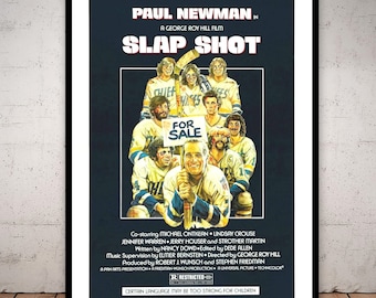 Slap Shot - Movie Classic Poster - Paul Newman - Printable Art - Digital Download - Sport Film