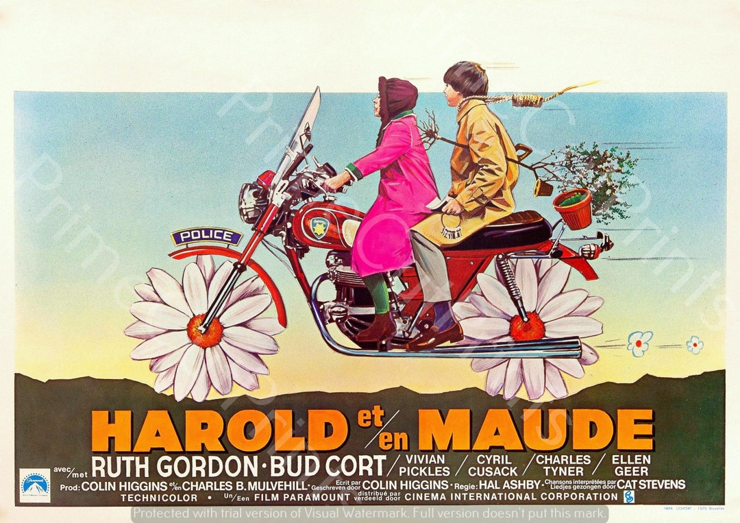Harold and Maude 1971 Vintage Movie Belgian Poster Etsy