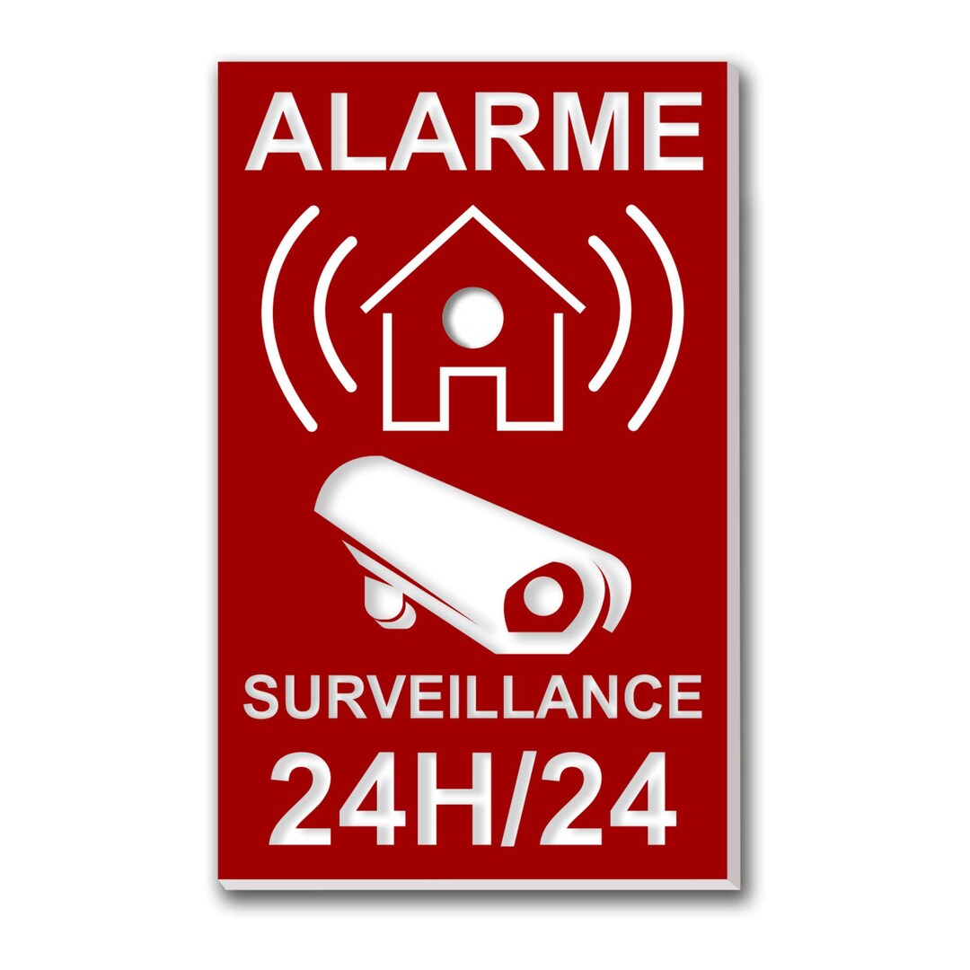 Window Sills Sign 24/7 Alarm/surveillance Sign – Engraved PVC, Weather and UV Resistant ...