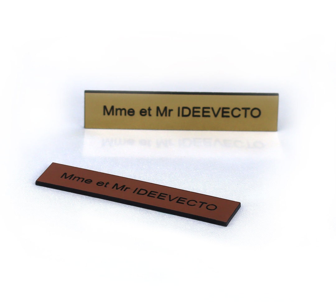 DECOHO - Plaque Boite Aux Lettres Plastique Bi-Couche Beige