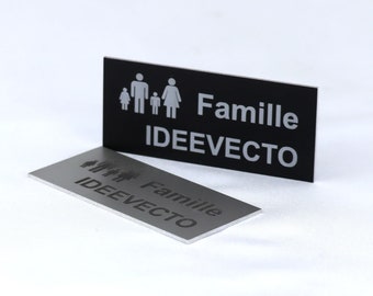 Aluminum plaque 80x35mm, letterbox plaque funeral urn plaque nameplate door plaque