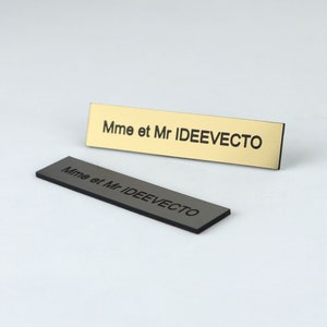 Placa de caixa de correio de plástico 70x15 mm, placa de porta, placa de identificação resistente a intempéries e UV