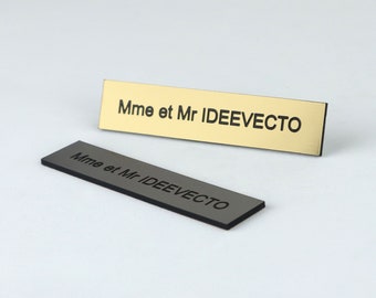 Plastic Mailbox Plate 70x15mm, door plate, weather and UV resistant nameplate