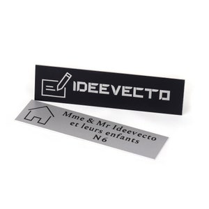 Aluminum plate 100x25mm, mailbox plate, funeral urn plate, name plate, door plate