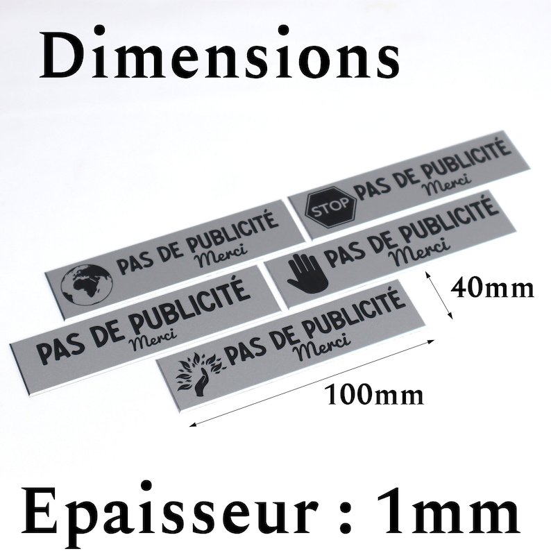 Dimension de la plaque 100x25mm