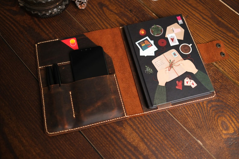 Personalized Leather Padfolio Business Portfolio Leather Etsy