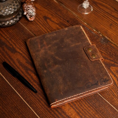 Personalized Leather Padfolio Business Portfolio Leather Etsy