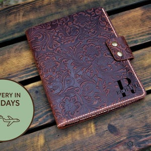 Personalized Leather Padfolio, Business Portfolio, Leather Planner, Padfolio for Women, Gift for Her, Gift For Girlfriend, Graduation Gift