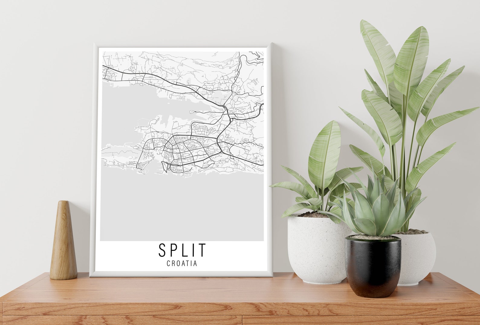 Split Map Croatia City Print Map of Split Croatia Map Art - Etsy