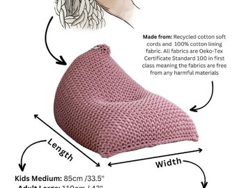 Cozy Knitted Bean Bag Chair Lounge in Style