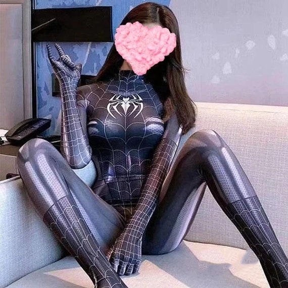 Black Halloween Woman Venom Cosplay Costume Suit Party Female Etsy UK