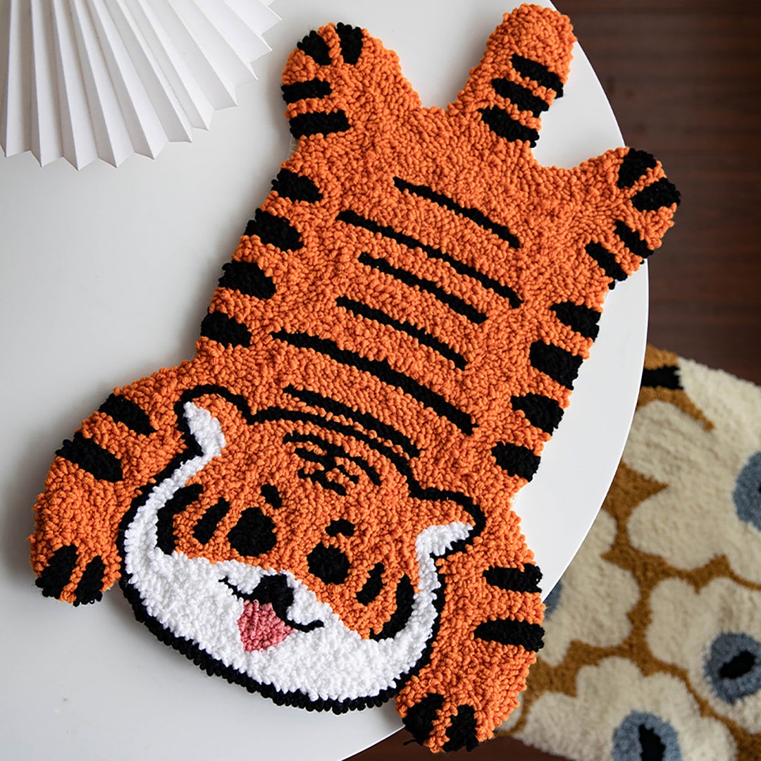 Punch Needle Rug Kit Animal Punch Needle Embroidery Starter Etsy