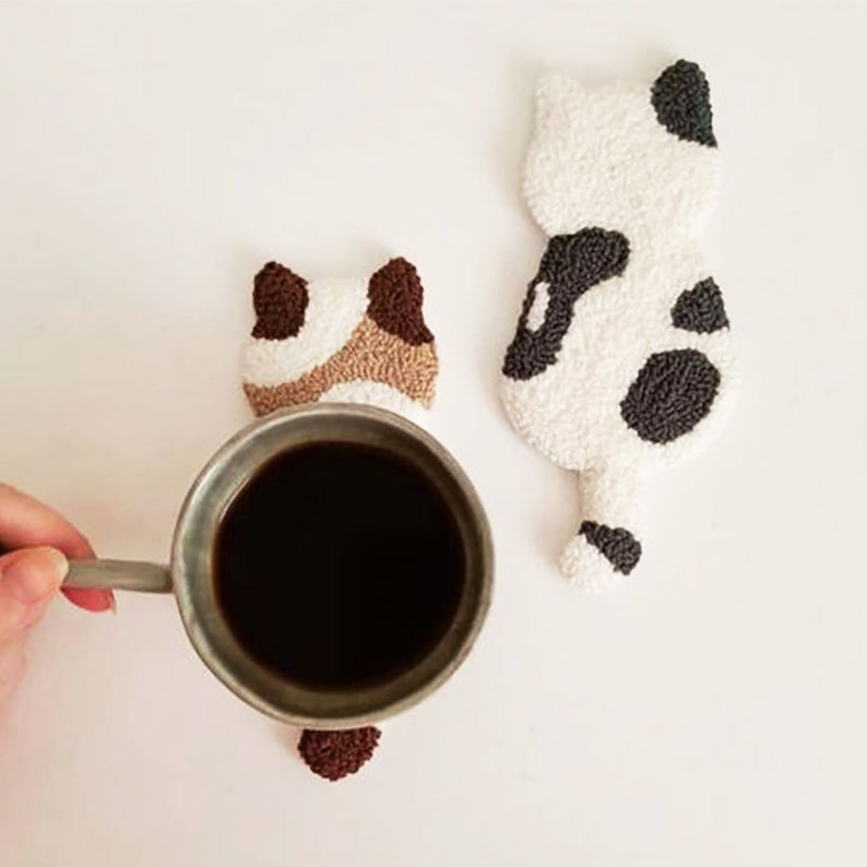 DIY Coaster Punch Needle Kit Tufting Coaster Drink Coasters Etsy Canada