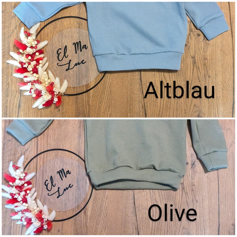 Pullover aus Waffeljersey für Babys und Kinder in verschiedenen Farben image 3