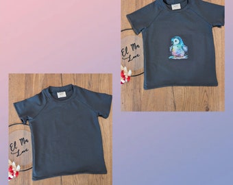 T-Shirt aus Jersey mit/ohne Bügelbild - grau - Babys und Kinder