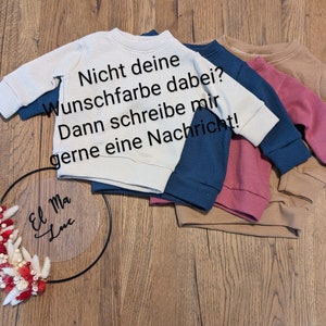 Pullover aus Waffeljersey für Babys und Kinder in verschiedenen Farben individuell