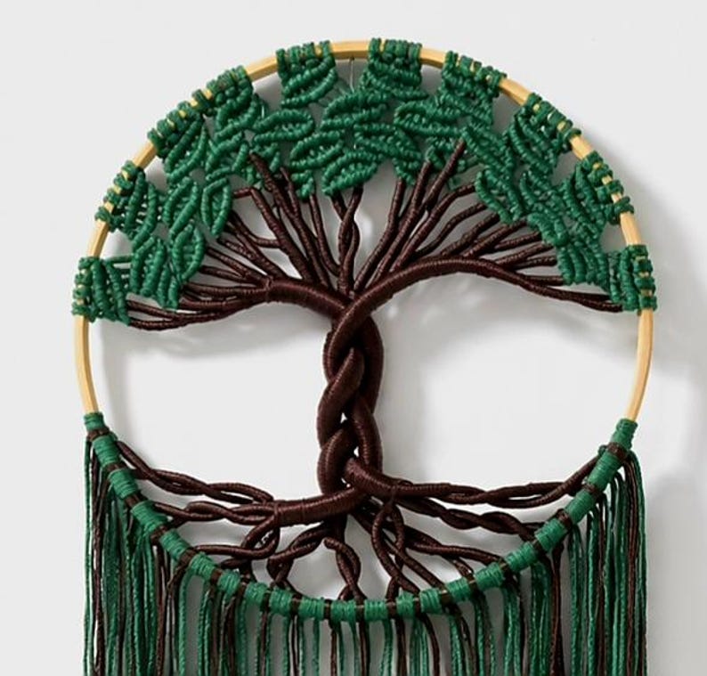 Tree Branch Macrame Tree of Life Macrame Wall Hanging, Handmade Boho Decor, Spiritual Home ...